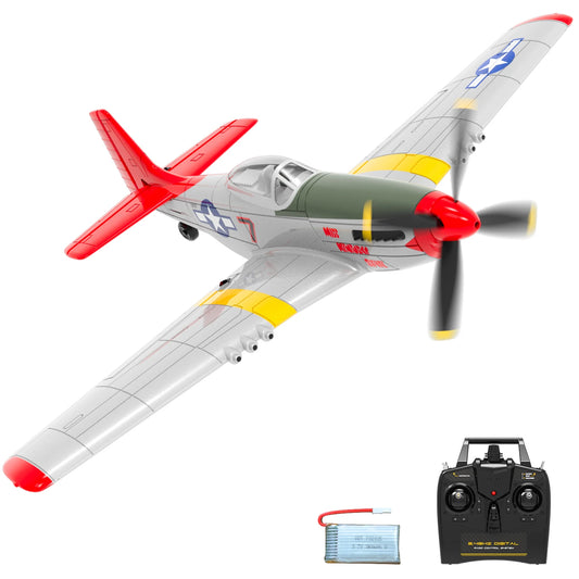 P51D RC Airplane One-Key Aerobatic 2-Ch 4-Ch RTF Mustang with Xpilot Stabilization