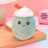 Mini Fruit Milk Tea Plush Keychain – Cute Milk Tea Cup Pendant for Bags, Backpacks & Gifts