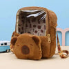 Cute Capybara Dolphin Plush Backpack – Dual-Purpose Shoulder Bag and Tote for Kids