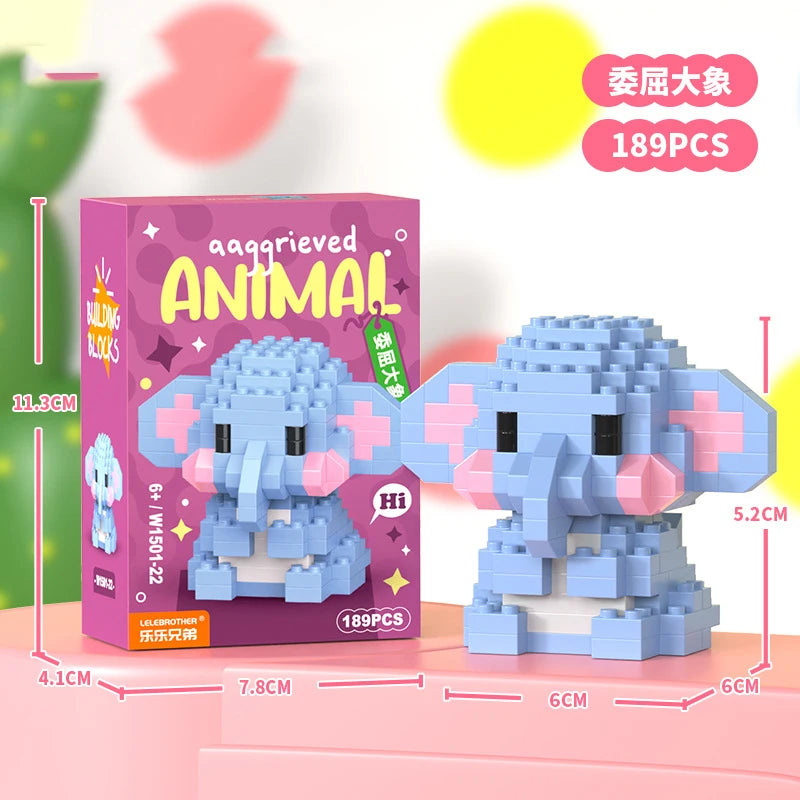 Adults Animals Micro Particle Building Blocks – Dog and Cat Mini Bricks Toy for Kids Ages 6 to 12