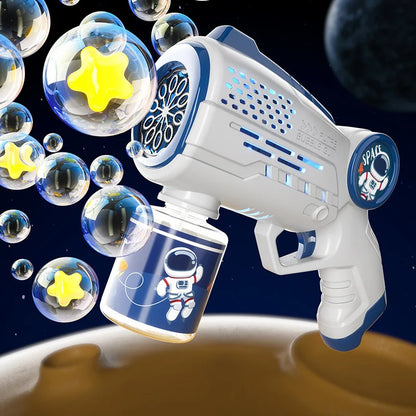 Astronaut Bubble Gun Toy – Fully Automatic Battery-Powered Bubble Machine Blower for Kids, Outdoor Bubble Toy Gift for Boys & Girls