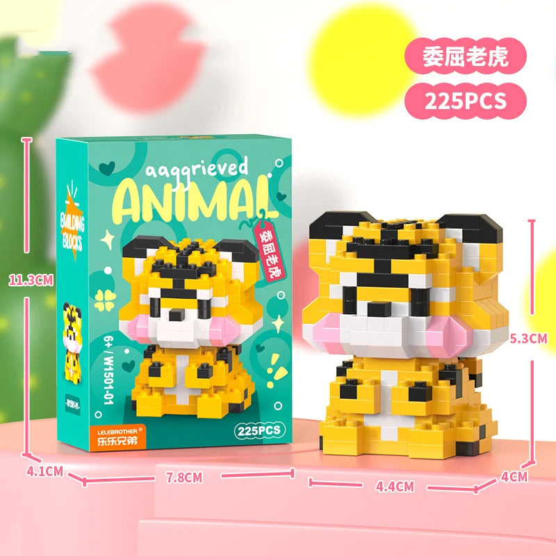 Adults Animals Micro Particle Building Blocks – Dog and Cat Mini Bricks Toy for Kids Ages 6 to 12