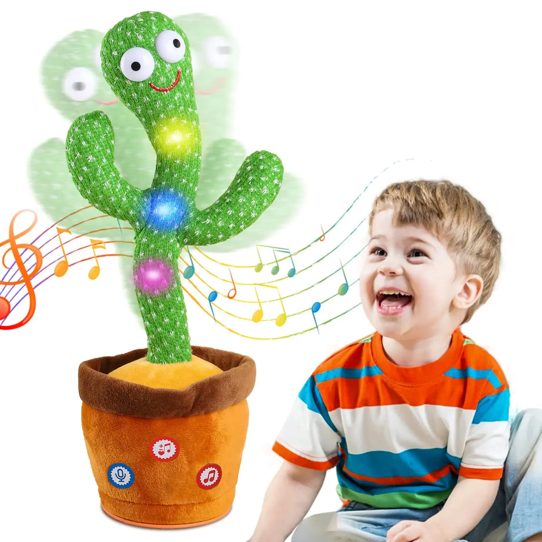 Talking Cactus Toy Rechargeable with Record and Repeat Voice Changer for Kids Spanish English Arabic