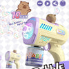 Handheld Automatic Bubble Gun for Kids – Space Sticker Design, LED Light, No-Spill Bubble Blower Toy (Batteries & Bubble Solution Not Included)