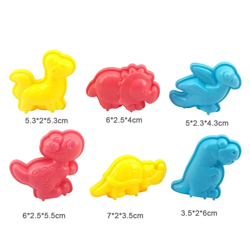 Children's DIY Plasticine Mold Modeling Clay Accessories - Play Dough Tool Kit with Plastic Set, Knife, and Mold, Educational Toys Gift for Kids