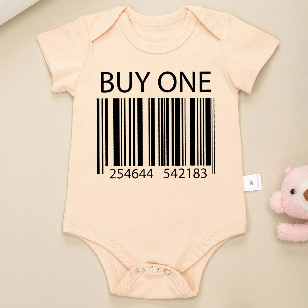 Buy One Get One Free – Twins Fun Cute Baby Bodysuits – Summer Short Sleeve Cotton Newborn Clothes for Boys & Girls – High Quality, Dropshipping Available