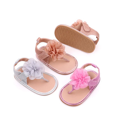 Baby Shoes Summer Sandal Cute Flower Anti-Slip Sole Newborn Toddler Prewalking Practice Shoes High Quality