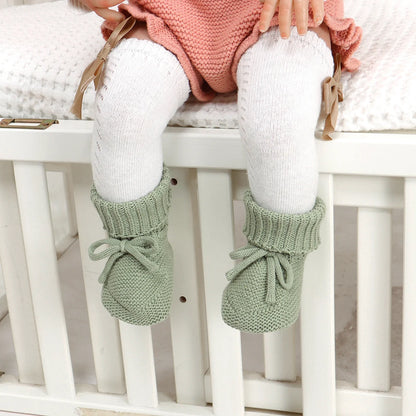 Baby First Walkers – Breathable Anti-Slip Knitted Booties for Newborn Boys & Girls, 0-18M Unisex Prewalkers