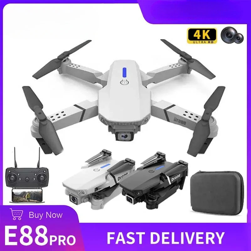E88 Pro Foldable Drone with 4K Wide-Angle Camera and WiFi FPV