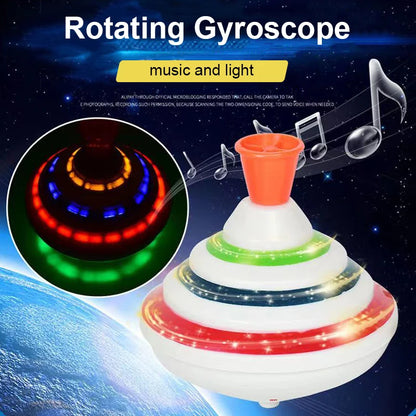 Classic Magic Spinning Tops Toy with LED Light and Music (Children's Toy, 3.5 in)