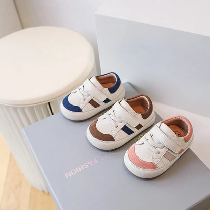 DIMI Spring/Autumn Baby Toddler Shoes Soft Breathable Microfiber Leather Infant Sneakers 0-3 Years Flat Walker Shoes