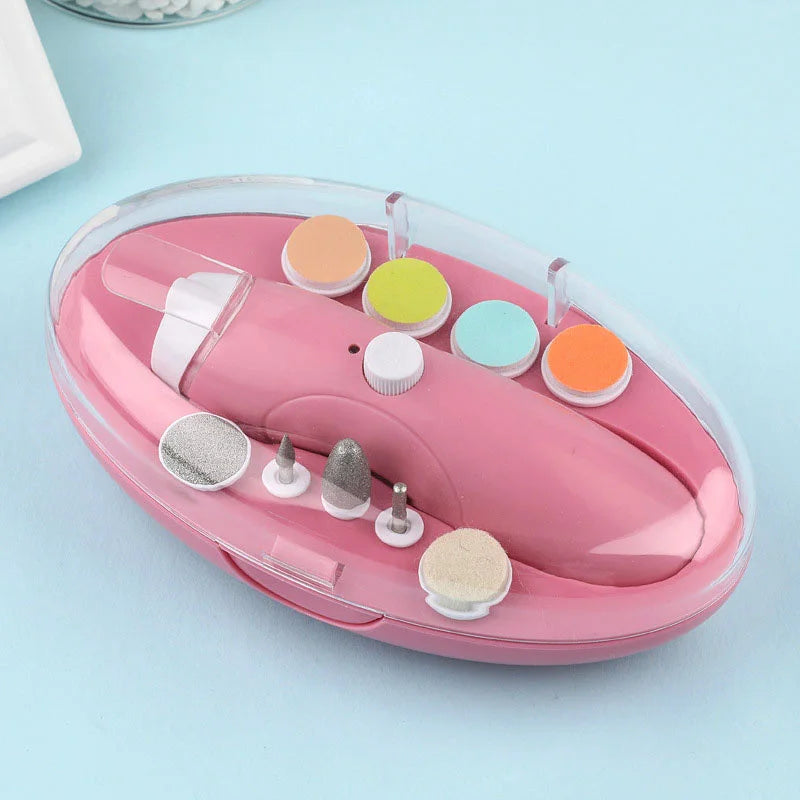 Upgrade Baby Nail Trimmer 9-in-1 – Safe Electric Nail File Kit for Infants, Rechargeable Toes & Fingernail Clipper, Baby Care Utensils