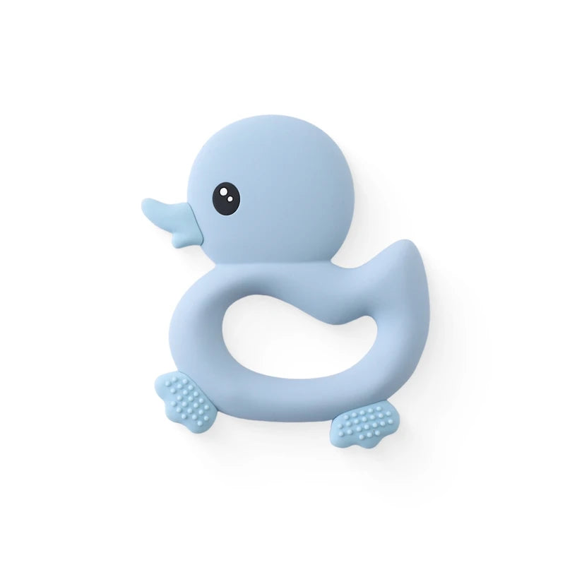Baby Silicone Teether - Teething Toy for Infants 0-12 Months | Cartoon Rattle & Gum Relief Baby Accessories