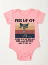 High Quality Infant Bodysuit – "Piss Me Off" Cartoon Print Baby Romper Jumpsuit for Newborn Boys & Girls – Comfortable 100% Cotton (0-24M)