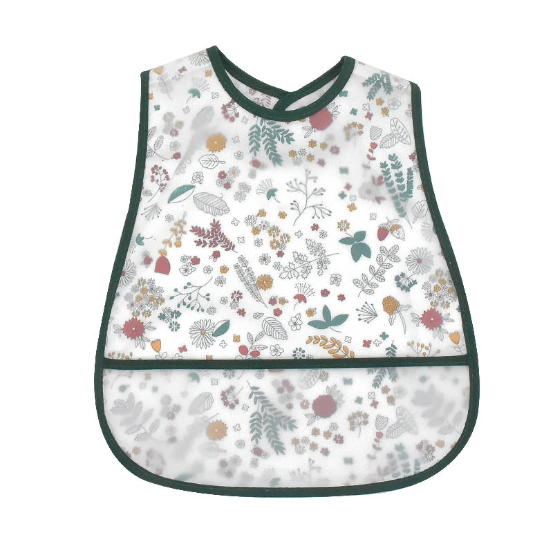 2023 New Cartoon Pattern EVA Waterproof Baby Bibs – Adjustable Feeding Apron with Pocket for Kids, Baby Burp Cloths - Kidzy Market
