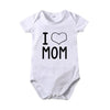 Pure Cotton “I Love Mom” & “I Love Dad” Newborn Rompers - Matching Baby Bodysuits for Twins, Summer Clothes for 0-24 Months