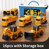 Magnetic Transforming Engineering Car Toy for Toddlers