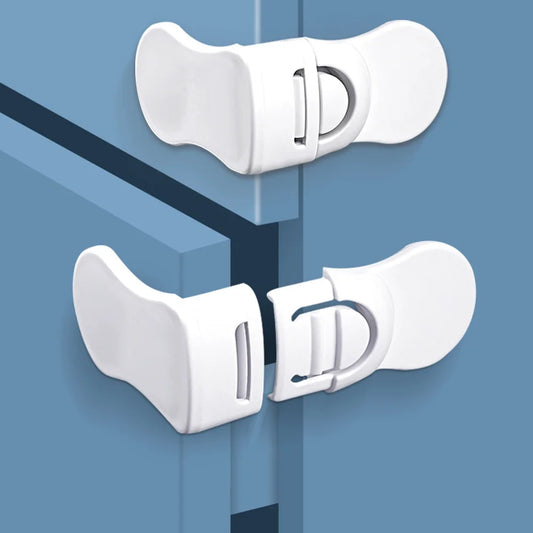 Home Baby Safety Locks Drawer Lock Anti-Pinching Hand Cabinet White Drawer Locks Refrigerator Lock Buckle Children Protection