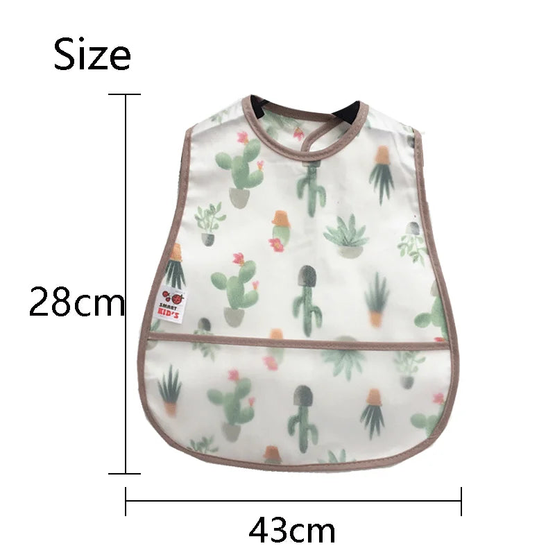 2023 New Cartoon Pattern EVA Waterproof Baby Bibs – Adjustable Feeding Apron with Pocket for Kids, Baby Burp Cloths - Kidzy Market