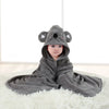 Hooded Baby Bath Towel – 80x80cm Soft Coral Fleece Swaddle Blanket for Newborns
