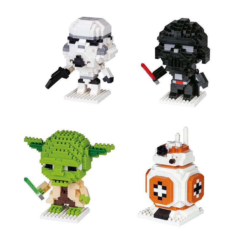 Building Blocks Anime Master Yoda – Cartoon Action Figure Head Assembly Educational Toy for Kids