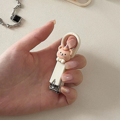 Baby Cute Cartoon Animal Bear Nail Clippers – Portable Nail Scissors, Clippers, Beauty Trimmer Care Accessories for Kids & Girls