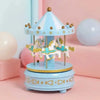 Luxury Carousel Music Box with 4 Rotating Horses Handcrafted Romantic Toy Gift