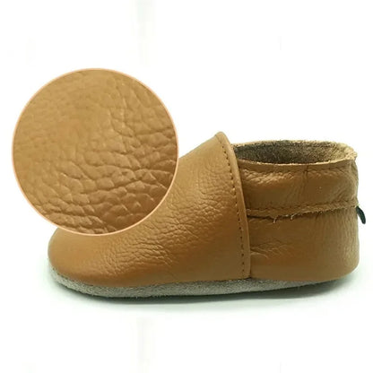 Genuine Leather Baby Shoes – Summer Infant Toddler Moccasins, Soft Sole First Walker Crib Shoes for Baby Boys