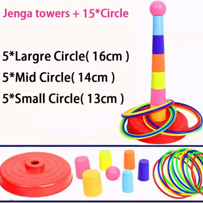 Children’s Throw Circle Game – Stacked Toy for Indoor & Outdoor Fun, Parent-Child Interactive Early Education Gift