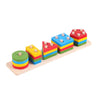 Montessori Wooden Shape Matching Building Blocks Toy for Toddlers Ages 2+ Early Learning Educational Puzzle