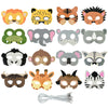 16-Pack Kids Jungle Animal Paper Masks - Safari Party Photo Props | Birthday & Baby Shower Decorations