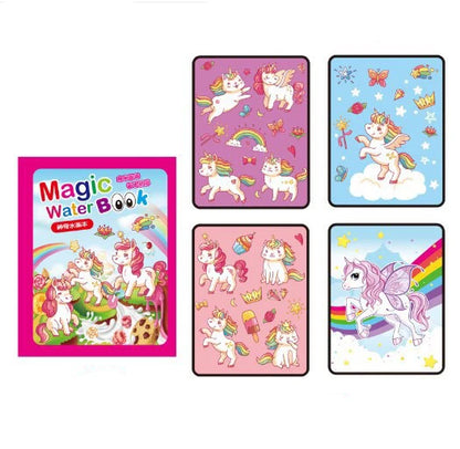 Kids Magic Water Drawing and Coloring Book – Reusable Painting Toy for Boys and Girls