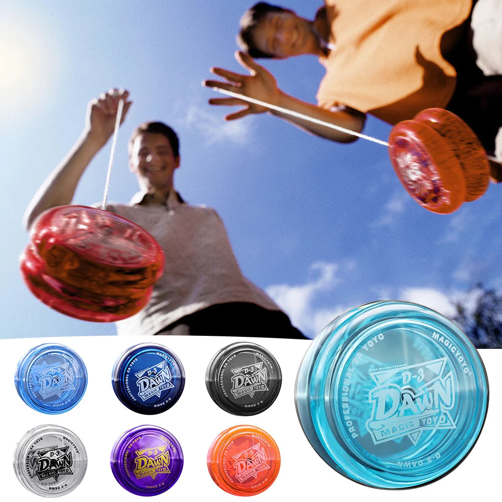 Magic Yo-Yo Crystal Yoyo (Unresponsive for Adults, 8-Ball KK Bearing, Kids Toy, Random Rope Color)