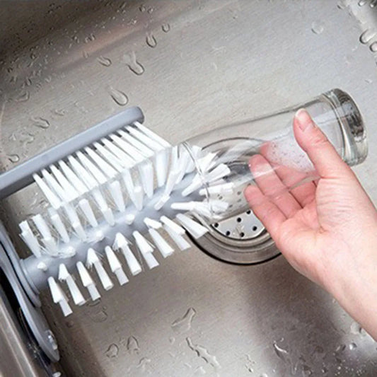 Detachable Sucker Cup Brush – Milk Bottle & Water Bottle Cleaner, Glass Cup Cleaning Brush, Kitchen Tool