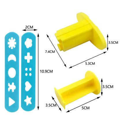 Children's DIY Plasticine Mold Modeling Clay Accessories - Play Dough Tool Kit with Plastic Set, Knife, and Mold, Educational Toys Gift for Kids