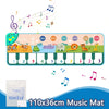 80x30cm Kid Music Piano Mat - Toddler Floor Keyboard Dance Mat with 8 Animal Sounds, Educational Toy for Kids
