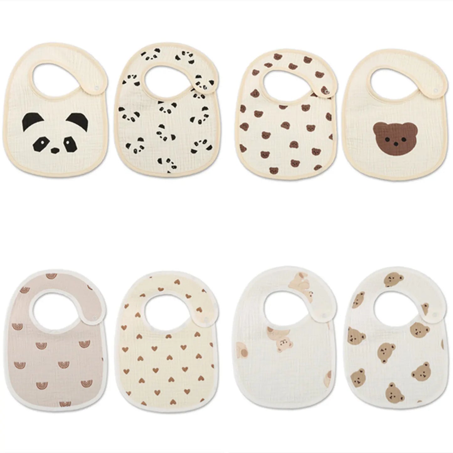 2-Piece Set – Cotton Waterproof Baby Bibs, Four Seasons Bibs & Newborn Burp Cloths for Boys & Girls, Soft Drooling & Breastfeeding Towels - Kidzy Market
