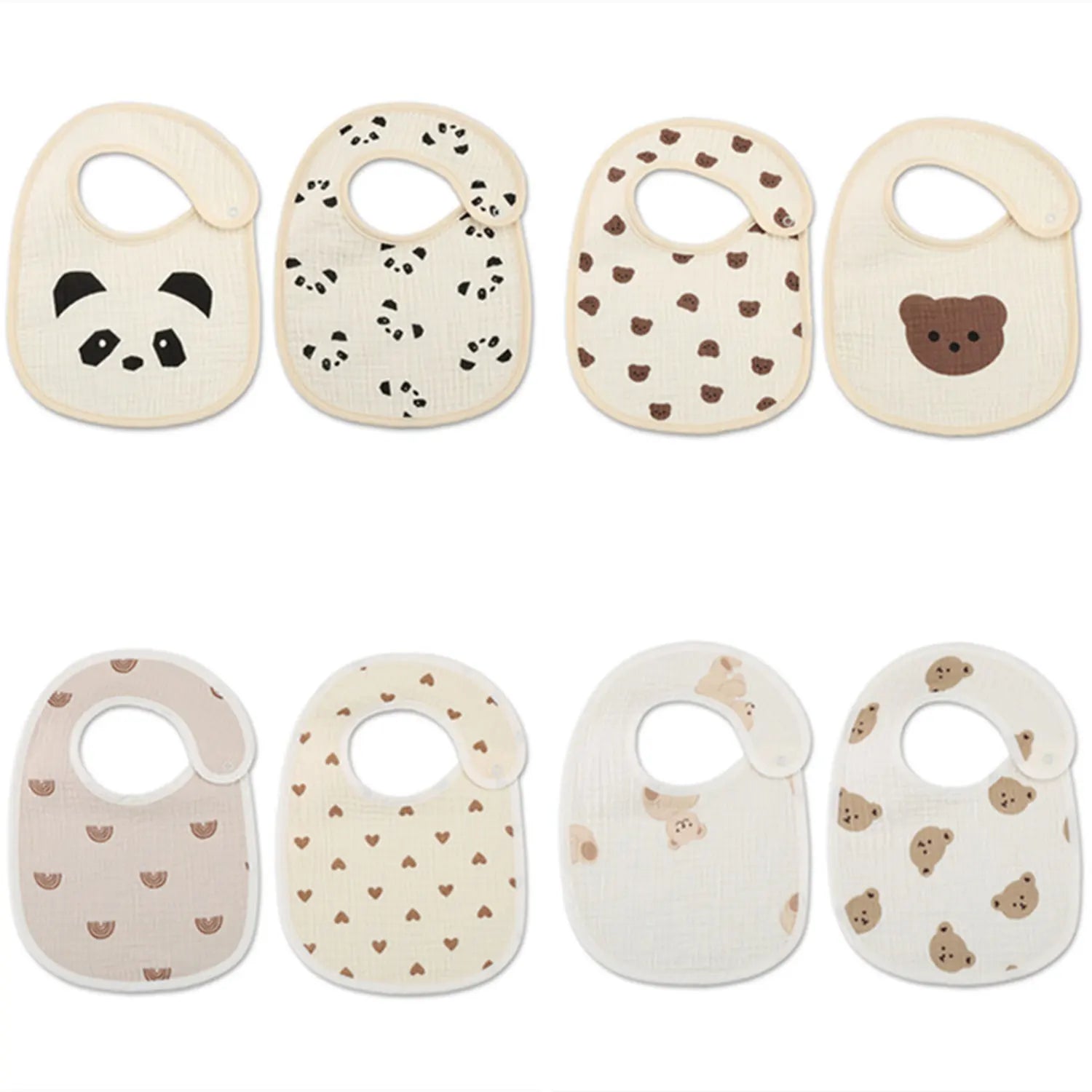2-Piece Set – Cotton Waterproof Baby Bibs, Four Seasons Bibs & Newborn Burp Cloths for Boys & Girls, Soft Drooling & Breastfeeding Towels - Kidzy Market