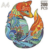100-300 Piece Wooden Animal Jigsaw Puzzle - Wolf and Chicken Irregular Pieces 3D Brain Teaser for Adults & Kids Holiday Gift