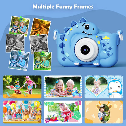 Mini Kids Digital Camera with 32GB Card, Educational Toy, 1080P HD Video for Baby Birthday Gift