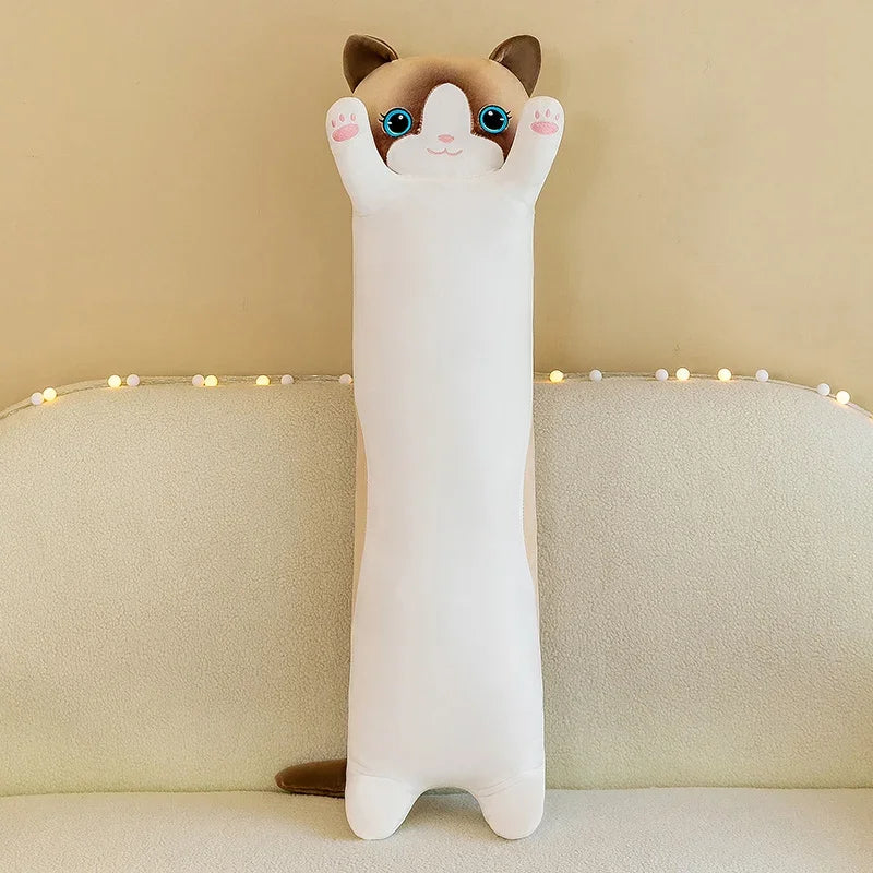 Cat Plush Toy Pillow 50cm (19.5 Inches) – Pink Brown Grey