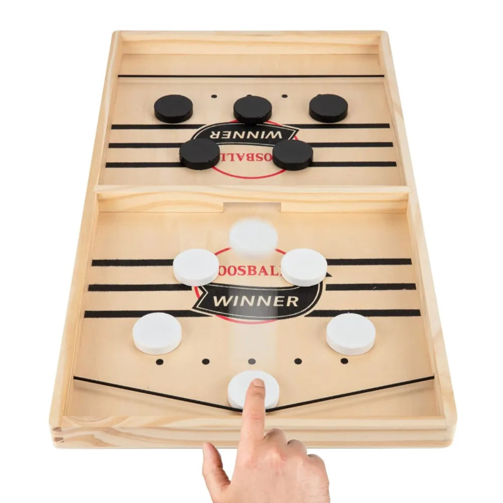 Fast Sling Puck Board Game - Table Hockey Foosball, Winner Party Family Interactive Toy for Children and Adults, Desktop Battle Gift