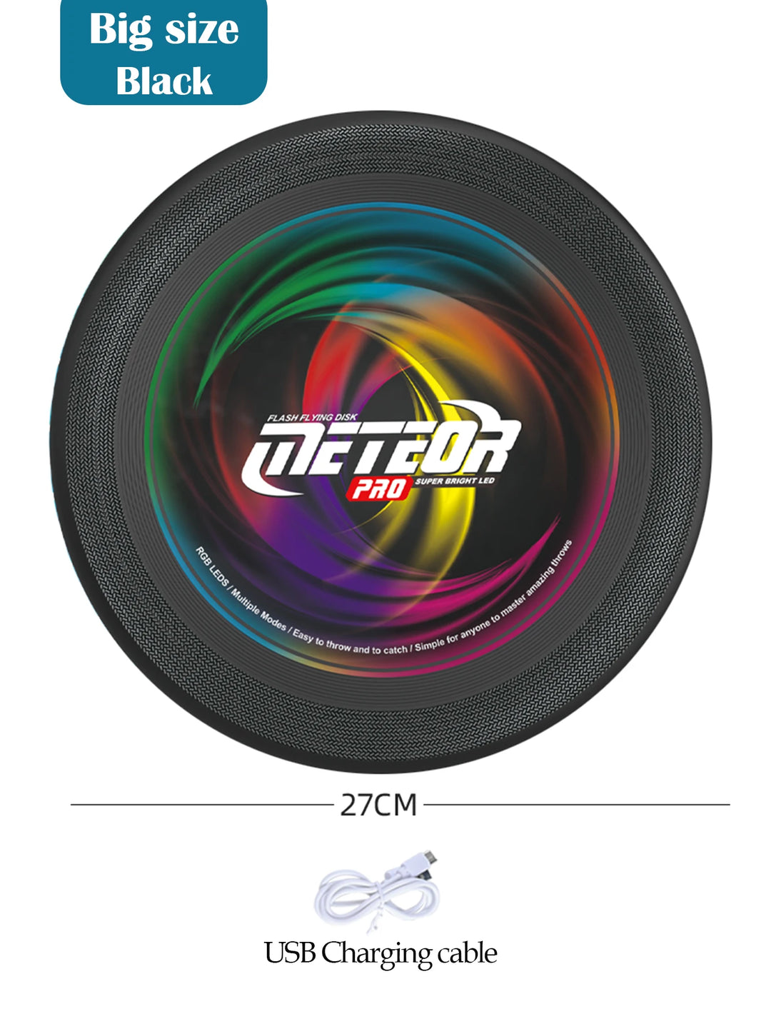 LED Flying Disc — Color-Changing Light-Up Frisbee for Night Play, Lightweight Outdoor Toy & Sport Disc for Kids & Adults