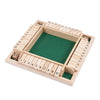 Wooden Dice Board Game - Shut The Box for 4 Players, Flaps & Dice Game, Parent-Child Interaction, Family Entertainment