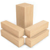 5-Pack Basswood Carving Blocks – Unfinished Wood Blocks for Carving & Whittling (4 x 2 x 2 in / 10 x 5 x 5 cm & 4 x 1 x 1 in / 10 x 2.5 x 2.5 cm)