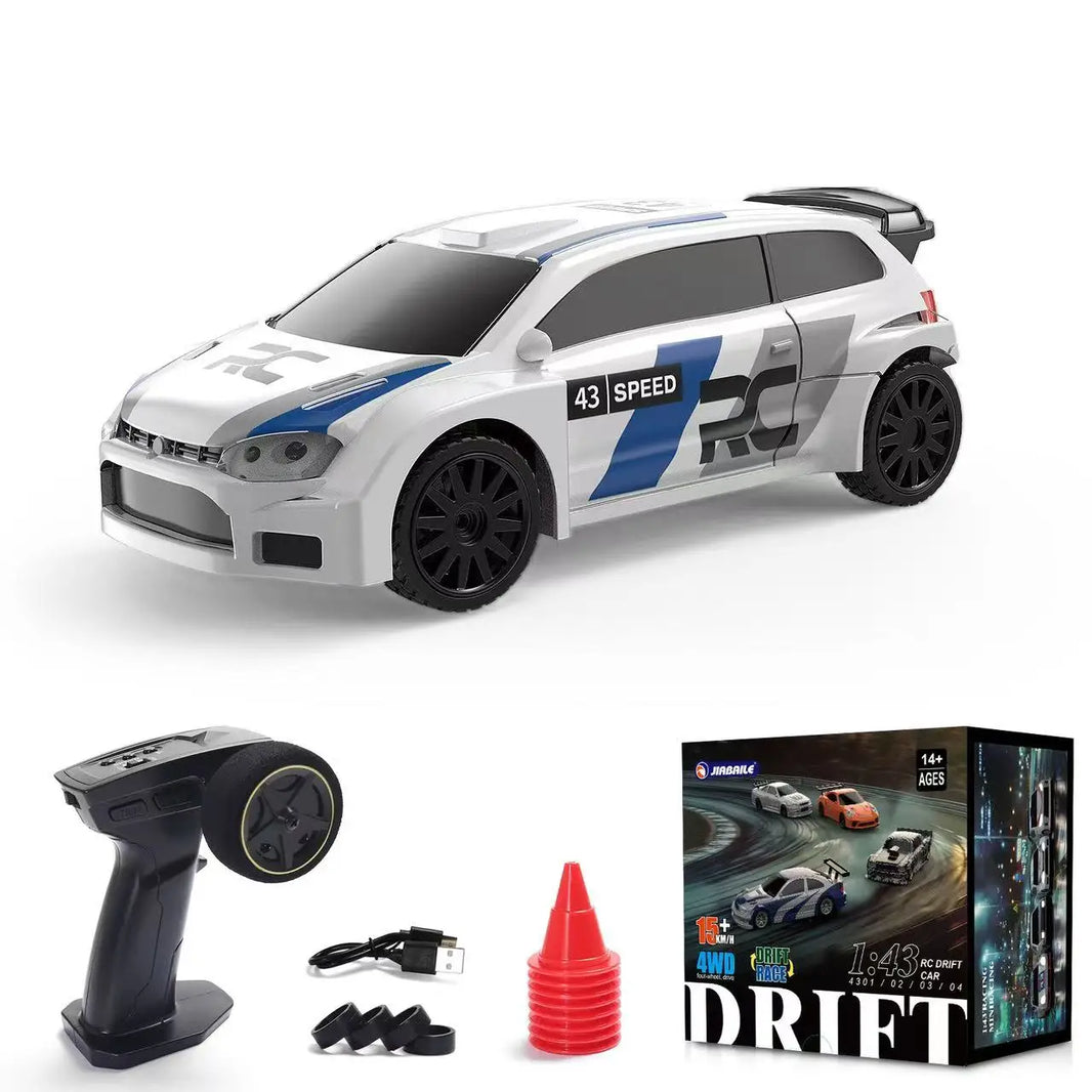 1/43 RC Car 2.4G Mini Remote Control Racing Drift Car with 4WD Off-Road