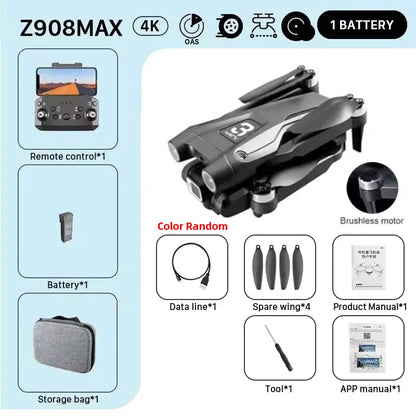 KBDFA Mini Z908Pro Max Drone with 4K ESC Camera and Obstacle Avoidance
