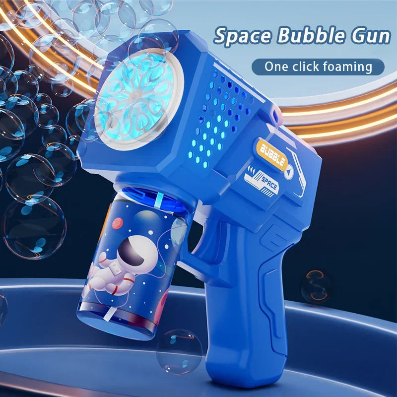 Automatic 10-Hole Bubble Machine for Kids – Battery-Free Electric Bubble Blower, Outdoor Toy