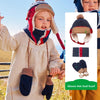 Warm Children Hat Scarf Gloves Set – Autumn & Winter Ear Protection Cap for Boys & Girls – Soft, Windproof, Thickened Velvet Beanie Hat