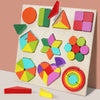Montessori Wooden Geometric Shape Puzzle Board - Early Learning Matching Toy for Toddlers & Preschoolers, 30 x 30 x 1.5 cm (11.8 x 11.8 x 0.6 in)